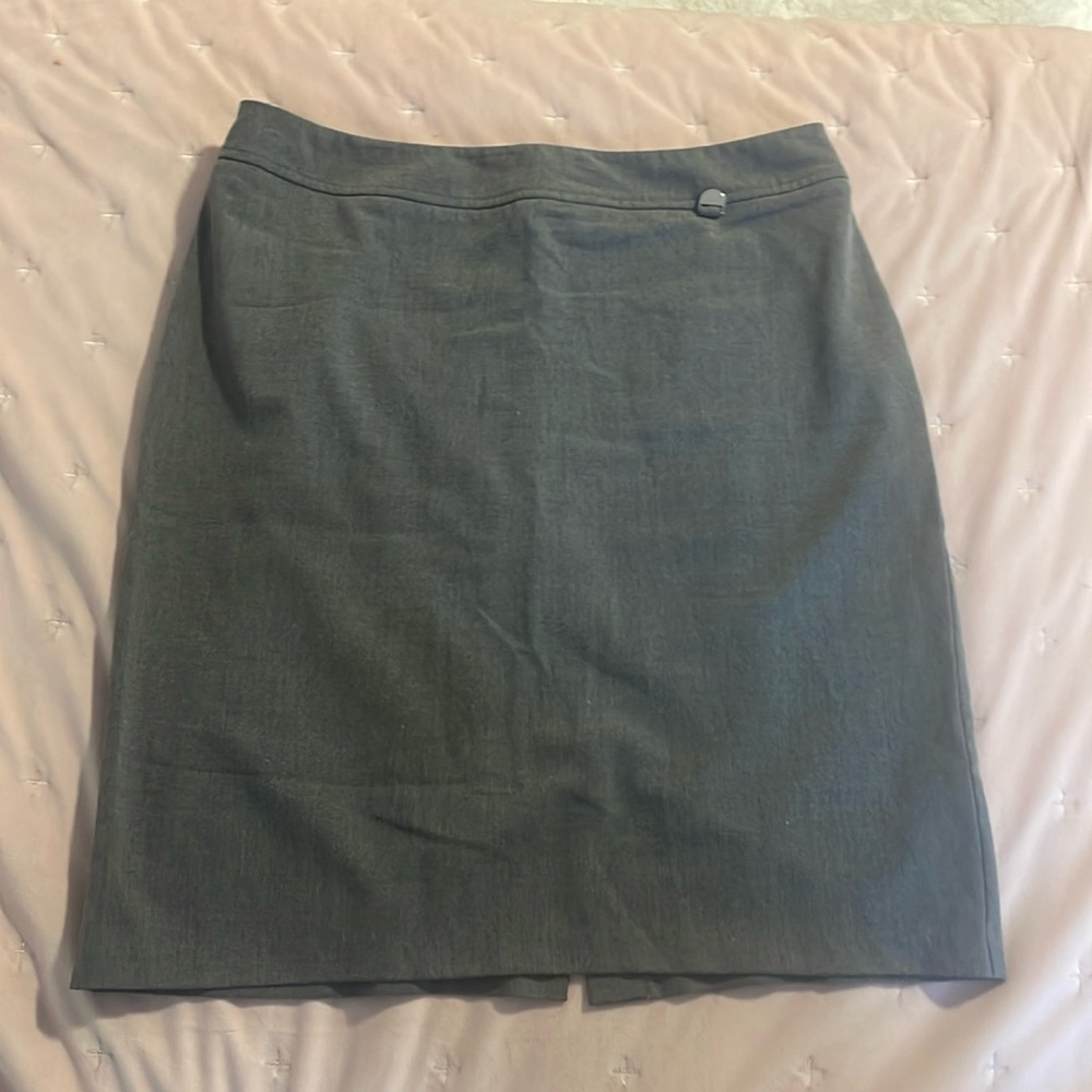 Dark grey business cute skirt